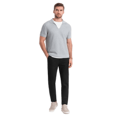 OMBRE Klasične moške hlače chino V5 OM-PACP-0188 črna MDN124475 S