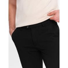 OMBRE Klasične moške hlače chino V4 OM-PACP-0191 črna MDN124484 L