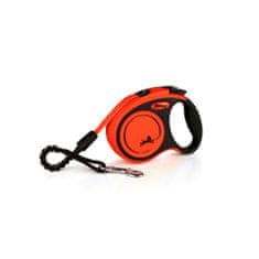 Flexi Xtreme XS trak 3m, oranžen do 15 kg s prilagodljivim Soft-Stop trakom