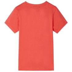 Vidaxl Otroška majica s kratkimi rokavi svetlo rdeča 92