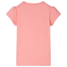 Vidaxl Otroška majica s kratkimi rokavi svetlo koralna 104