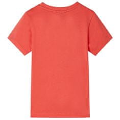 Vidaxl Otroška majica s kratkimi rokavi svetlo rdeča 140