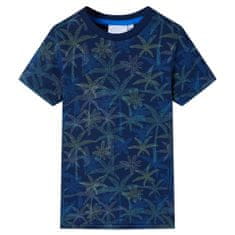 Vidaxl Otroška majica s kratkimi rokavi mornarsko modra 92