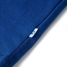Vidaxl Otroška majica s kratkimi rokavi temno modra 140