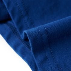 Vidaxl Otroška majica s kratkimi rokavi temno modra 128