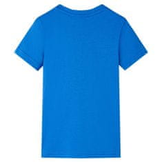 Vidaxl Otroška majica s kratkimi rokavi modra 128