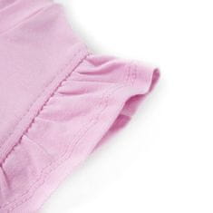 Vidaxl Otroška majica s kratkimi rokavi z volančki lila 128