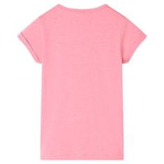 Vidaxl Otroška majica živo roza 140
