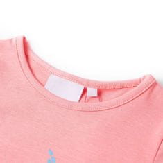 Vidaxl Otroška majica živo roza 128