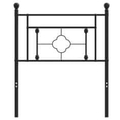 Vidaxl Kovinsko posteljno vzglavje črno 80 cm