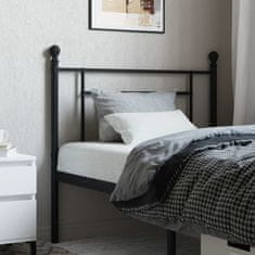 Vidaxl Kovinsko posteljno vzglavje črno 100 cm