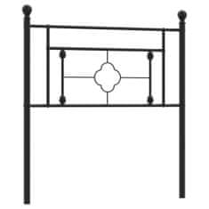 Vidaxl Kovinsko posteljno vzglavje črno 90 cm