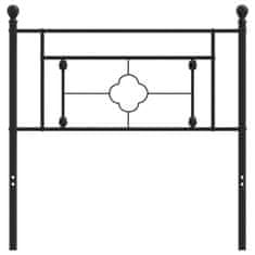 Vidaxl Kovinsko posteljno vzglavje črno 90 cm