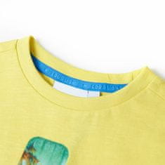 Vidaxl Otroška majica s kratkimi rokavi rumena 104