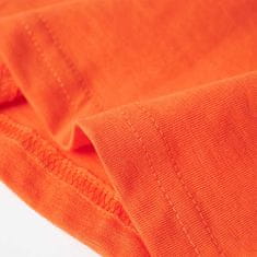 Vidaxl Otroška majica s kratkimi rokavi temno oranžna 92
