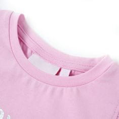 Vidaxl Otroška majica s kratkimi rokavi z volančki lila 104