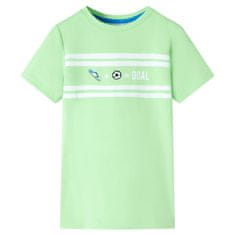 Vidaxl Otroška majica s kratkimi rokavi neon zelena 140