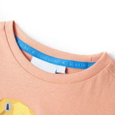 Vidaxl Otroška majica s kratkimi rokavi svetlo oranžna 116