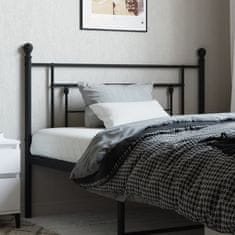 Vidaxl Kovinsko posteljno vzglavje črno 107 cm