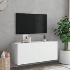 Vidaxl Stenska TV omarica bela 100x30x41 cm