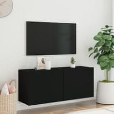 Vidaxl Stenska TV omarica črna 100x30x41 cm