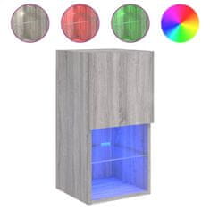 Vidaxl TV omarice z LED lučkami 2 kosa siva sonoma 30,5x30x60 cm