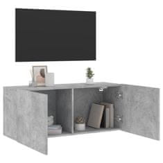 Vidaxl Stenska TV omarica betonsko siva 100x30x41 cm