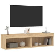 Vidaxl TV omarice z LED lučmi 2 kosa sonoma hrast 60x30x30 cm