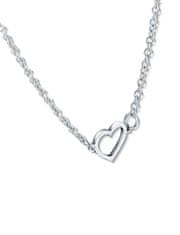 Vuch Romantična jeklena ogrlica Heart Vrisan Silver