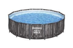 Bestway Montažni bazen Steel Pro MAX | 427 x 107 cm z vzorcem lesa s kartušno filtrsko črpalko