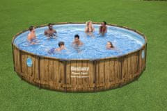 Montažni bazen Power Steel Swim Vista | 549 x 122 cm z vzorcem lesa s kartušno filtrsko črpalko