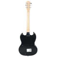 Vidaxl Električna kitara za začetnike s torbo rjava in črna 4/4 39"