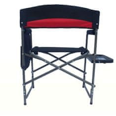 Linder Exclusiv Camping zložljiv stol rdeče/črne barve