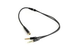 Gembird gembird !adapter audio stereo 3,5 mm mini jack/4pin/ avdio kabel 0,2 m 2 x 3,5 mm črn