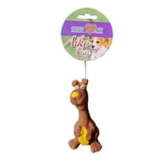 COBBYS PET AIKO FUN Kenguru iz lateksa 10cm žvižgajoča pasja igrača