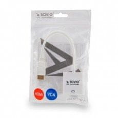 SAVIO savio cl-27b video kabelski adapter 0,1 m hdmi tip a (standard) vga (d-sub) bela