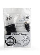Gembird gembird a-hdmi-vga-04 video kabelski adapter 0,15 m vga (d-sub) hdmi tip a (standard) črn