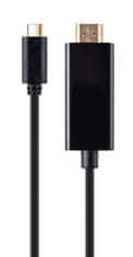 Gembird gembird a-cm-hdmim-01 adapter usb-c moški do hdmi moški, 4k 30hz, 2m, črn