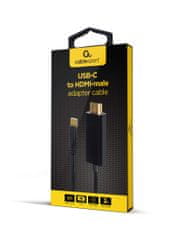 Gembird gembird a-cm-hdmim-01 adapter usb-c moški do hdmi moški, 4k 30hz, 2m, črn