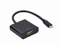 Gembird gembird a-cm-hdmif-03 adapterski kabel usb tip-c do hdmi, 4k@30hz, 15 cm, črn