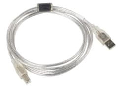 Lanberg lanberg ca-usba-12cc-0018-tr usb kabel 1,8 m usb 2.0 usb b transparenten