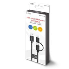 SAVIO savio cl-128 usb kabel 1 m usb 2.0 usb a usb c/micro-usb a črn