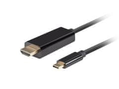 Lanberg lanberg kabel usb-c(m)-&gt;hdmi(m) 0,5m 4k 60hz črn