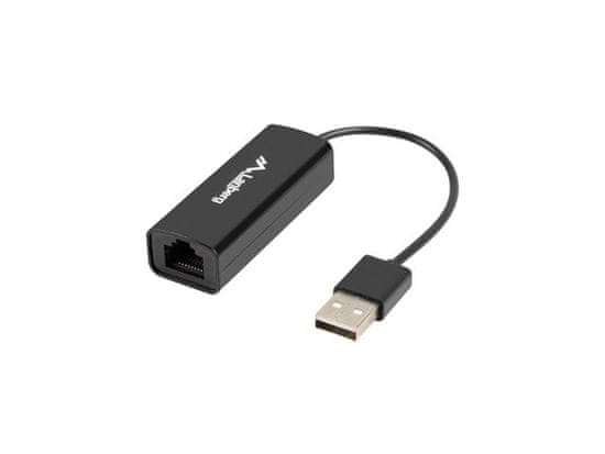 Lanberg lanberg nc-0100-01 kabelski vmesnik/gender adapter usb-a rj-45 črn