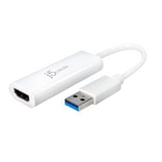 slomart adapter j5create adapter za več monitorjev (usb3.1m - 4k hdmi f 8cm; barva bela) jua254-n