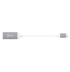 slomart j5create adapter usb-c na 4k hdmi (usb-c m - 4k hdmi f 10cm; barva srebrno bela) jca153g-n