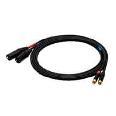 slomart ssq rcaxm2 - kabel rca - xlr - 2 m, črn