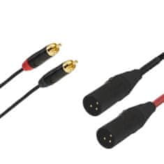 slomart ssq rcaxm2 - kabel rca - xlr - 2 m, črn