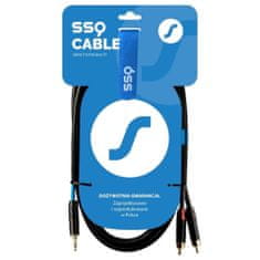 slomart ssq mijrca1 - mini stereo jack kabel - 2x rca, 1 meter