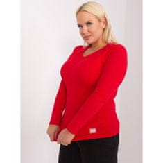 RELEVANCE Damska bluza z okroglim vratom plus size BEVA rdeča RV-BZ-9257.19_405521 Univerzalni